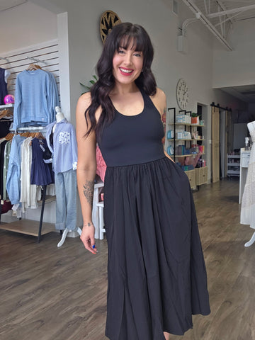 Breezy Rib Tank Midi Dress