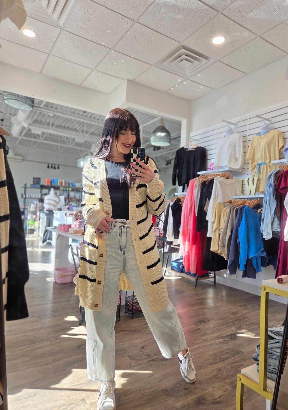 Striped Loose Cardigan