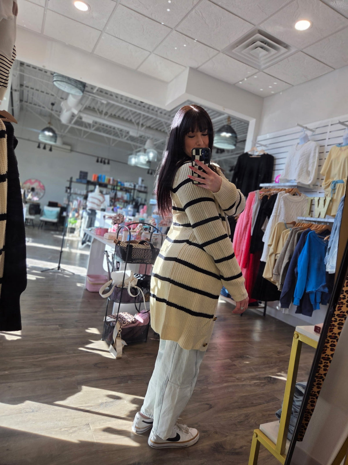 Striped Loose Cardigan
