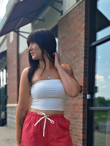 Drawstring Check Pants