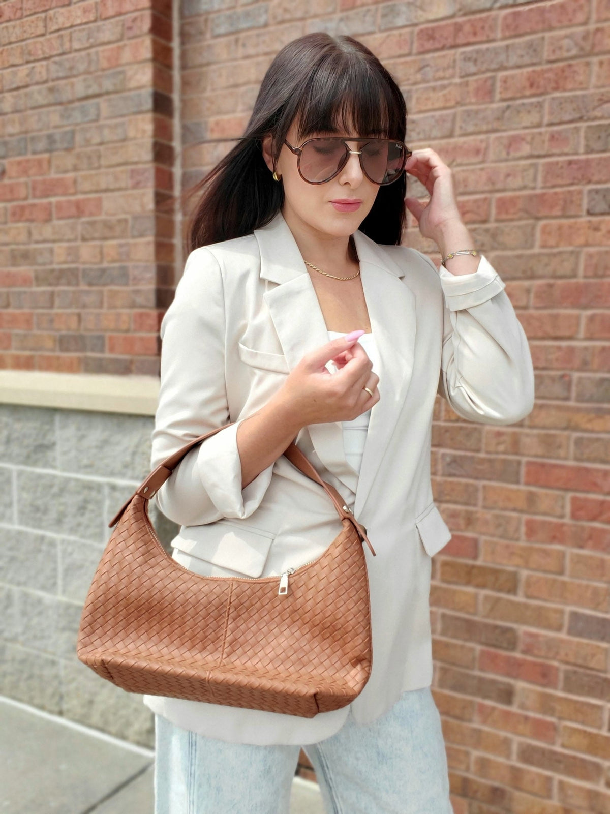 Woven Weave Shoulder Bag