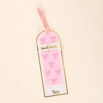 Acrylic Bookmark-Bows Pink