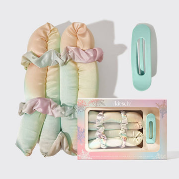 Xl Satin Heatless Styling & Flat Lay Claw 4pc Set