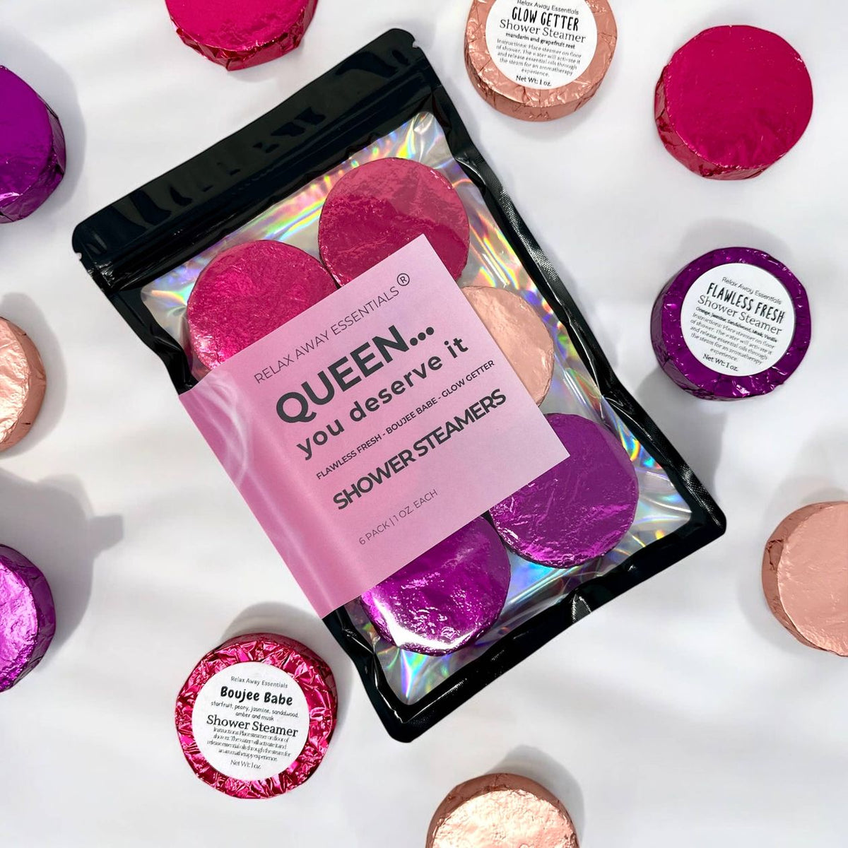 Queen... You Deserve It Shower Steamers 6 Pack - Made in USA