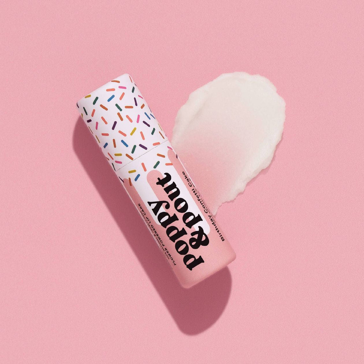 POPPY & POUT Lip Balm Birthday Confetti Cake
